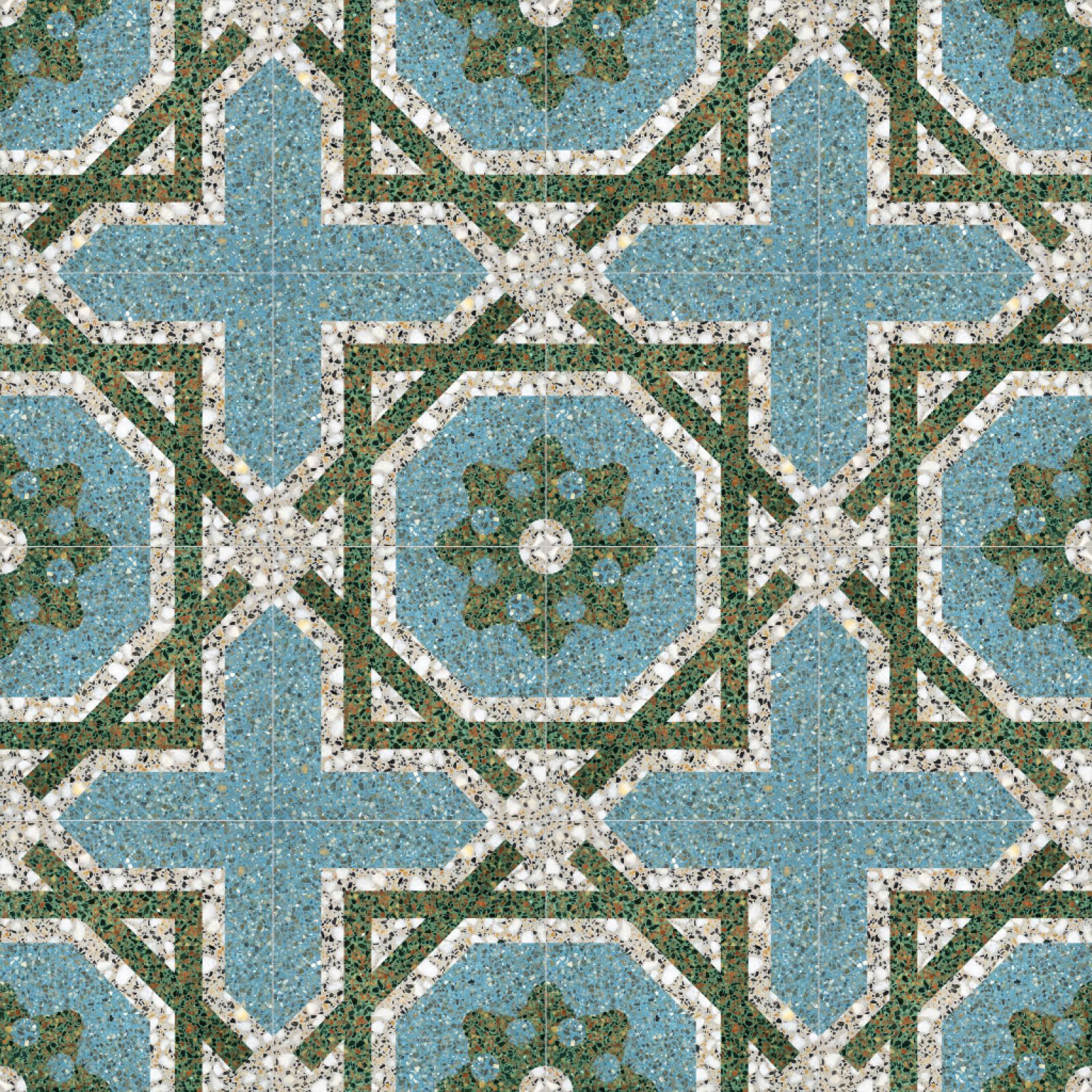 Fedezze fel az N20139T terrazzo lapok világát! Az IAMART manufaktúra kézműves burkolata a természetes kövek szépségét és a modern tartósságot ötvözi.